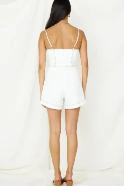 Rompers>Hello Molly Take a Glimpse Romper White