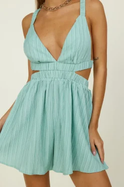 Rompers>Hello Molly Take Me Out Romper Sage
