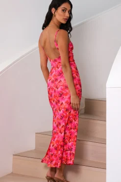 Spring Break Dresses|Date Night Dresses>Hello Molly Take Me To Dinner Maxi Dress Pink Floral