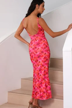 Spring Break Dresses|Date Night Dresses>Hello Molly Take Me To Dinner Maxi Dress Pink Floral