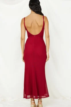 Spring Break Dresses|Date Night Dresses>Hello Molly Take Me To Dinner Maxi Dress Wine