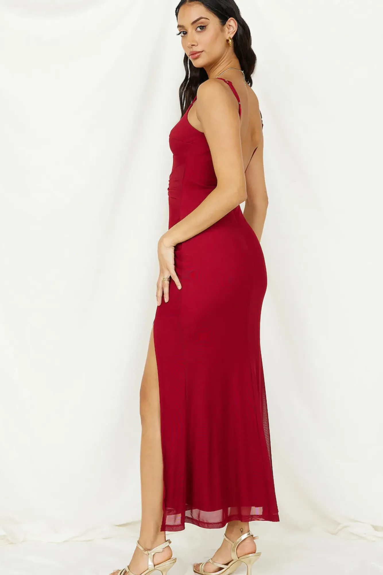 Spring Break Dresses|Date Night Dresses>Hello Molly Take Me To Dinner Maxi Dress Wine