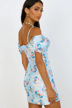 Brunch Dresses|Multipattern Dresses>Hello Molly Take Me To Paris Dress Blue