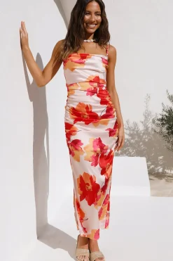 Cocktail Dresses|Summer Dresses>Hello Molly Talk About It Maxi Dress Orange