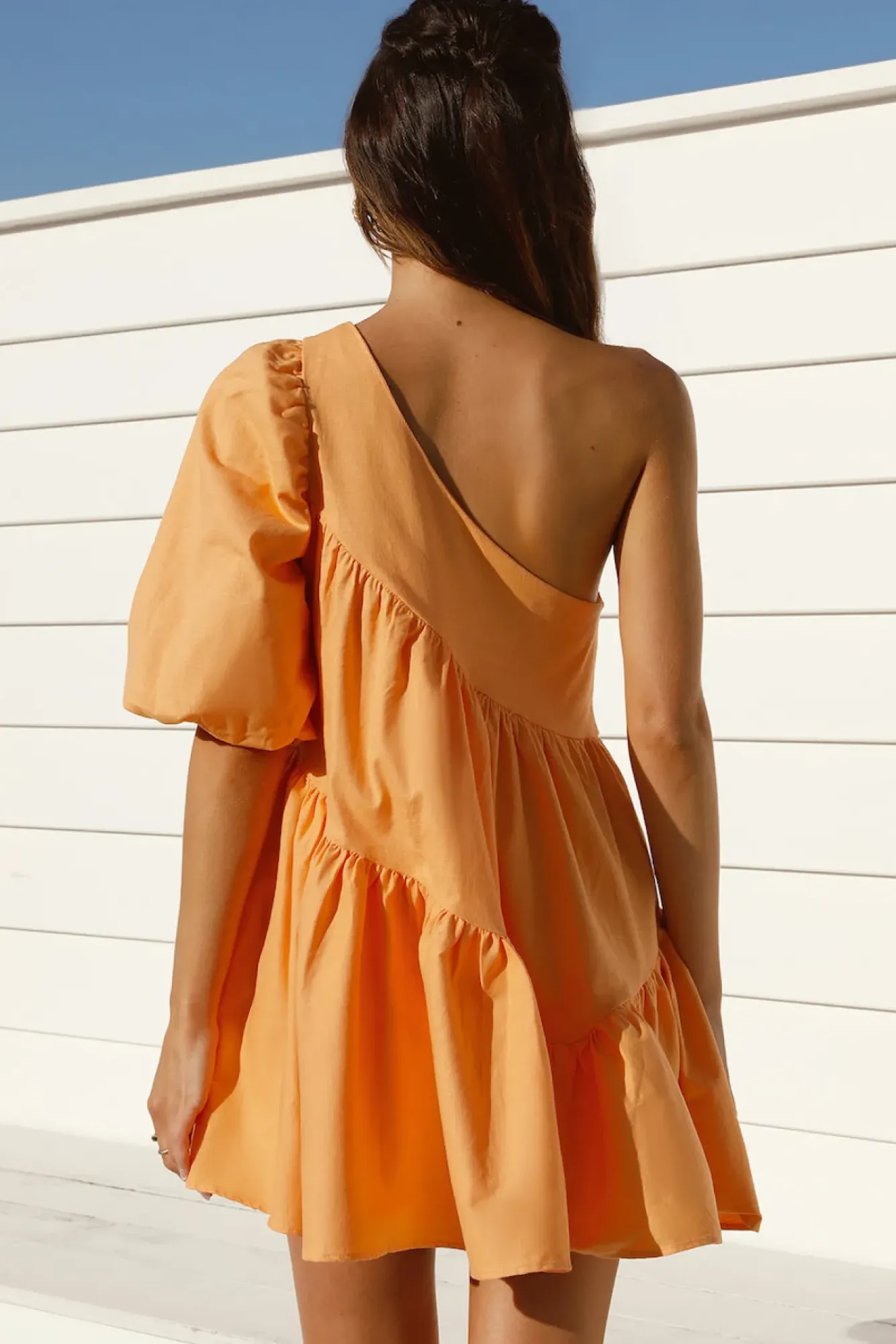 Vacation Dresses|Spring Break Dresses>Hello Molly Tangerine Skies Mini Dress Orange
