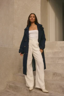Coats>Hello Molly Taylah Trench Coat Denim