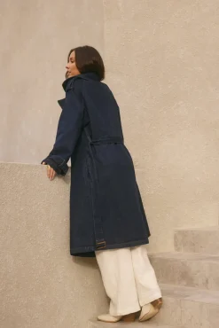 Coats>Hello Molly Taylah Trench Coat Denim