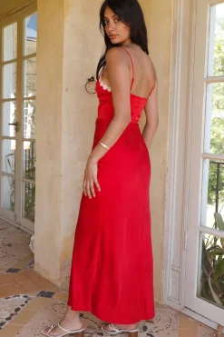 Date Night Dresses|Floral Dresses>Hello Molly Tell Me Something Maxi Dress Red