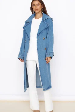 Jackets|Cropped>Hello Molly Tell The World Jacket Denim
