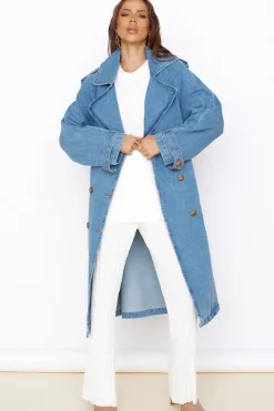 Jackets|Cropped>Hello Molly Tell The World Jacket Denim