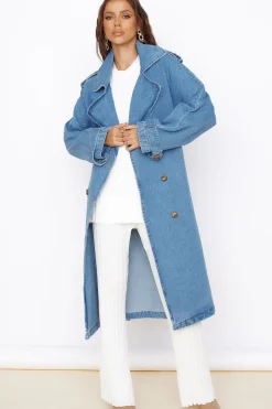 Jackets|Cropped>Hello Molly Tell The World Jacket Denim