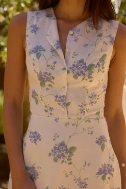 Vacation Dresses|Date Night Dresses>Hello Molly Tessa Floral Mini Dress Blue