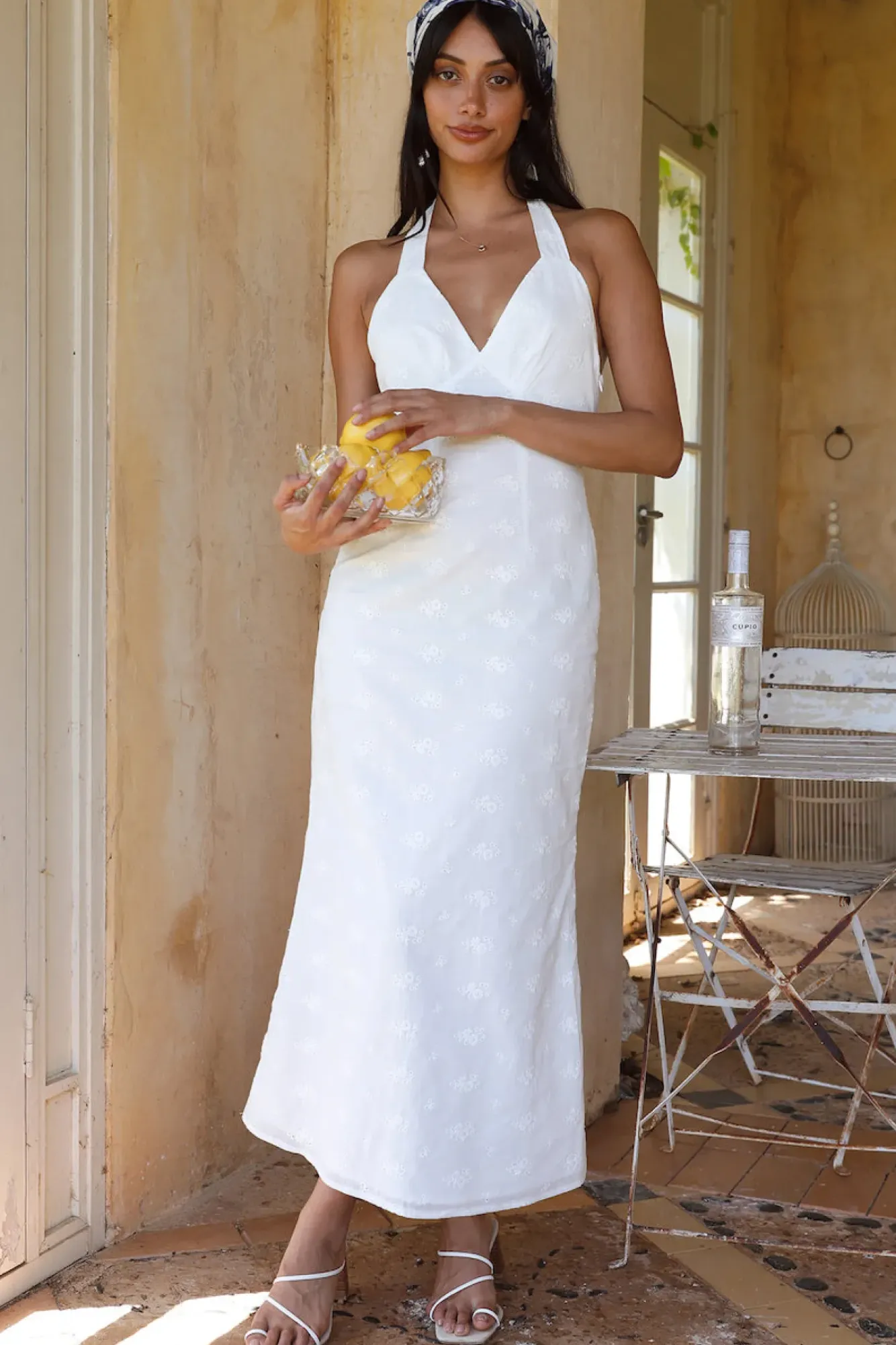Vacation Dresses|Spring Break Dresses>Hello Molly Thalassa Halter Midi Dress White