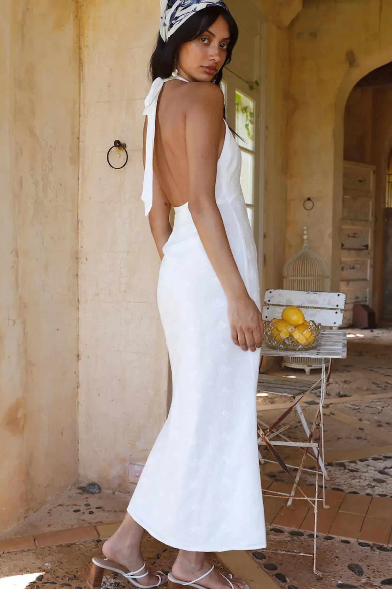 Vacation Dresses|Spring Break Dresses>Hello Molly Thalassa Halter Midi Dress White