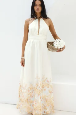 Wedding Guest Dresses|Formal Dresses>Hello Molly The Meadow’s Secret Halter Maxi Dress Yellow