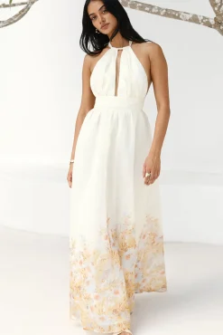 Wedding Guest Dresses|Formal Dresses>Hello Molly The Meadow’s Secret Halter Maxi Dress Yellow