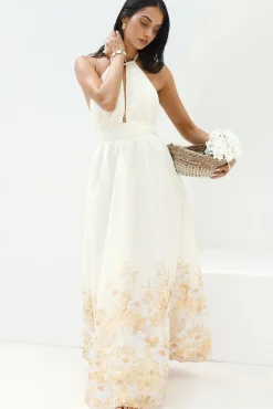 Wedding Guest Dresses|Formal Dresses>Hello Molly The Meadow’s Secret Halter Maxi Dress Yellow