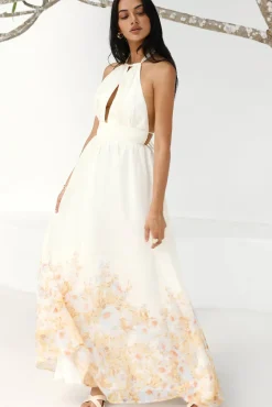 Wedding Guest Dresses|Formal Dresses>Hello Molly The Meadow’s Secret Halter Maxi Dress Yellow