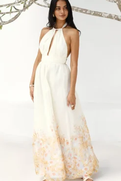 Wedding Guest Dresses|Formal Dresses>Hello Molly The Meadow’s Secret Halter Maxi Dress Yellow