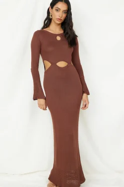 Vacation Dresses|Spring Break Dresses>Hello Molly The One That Got Away Maxi Dress Brown