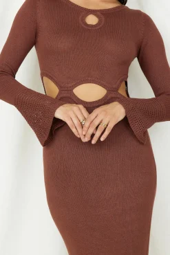 Vacation Dresses|Spring Break Dresses>Hello Molly The One That Got Away Maxi Dress Brown