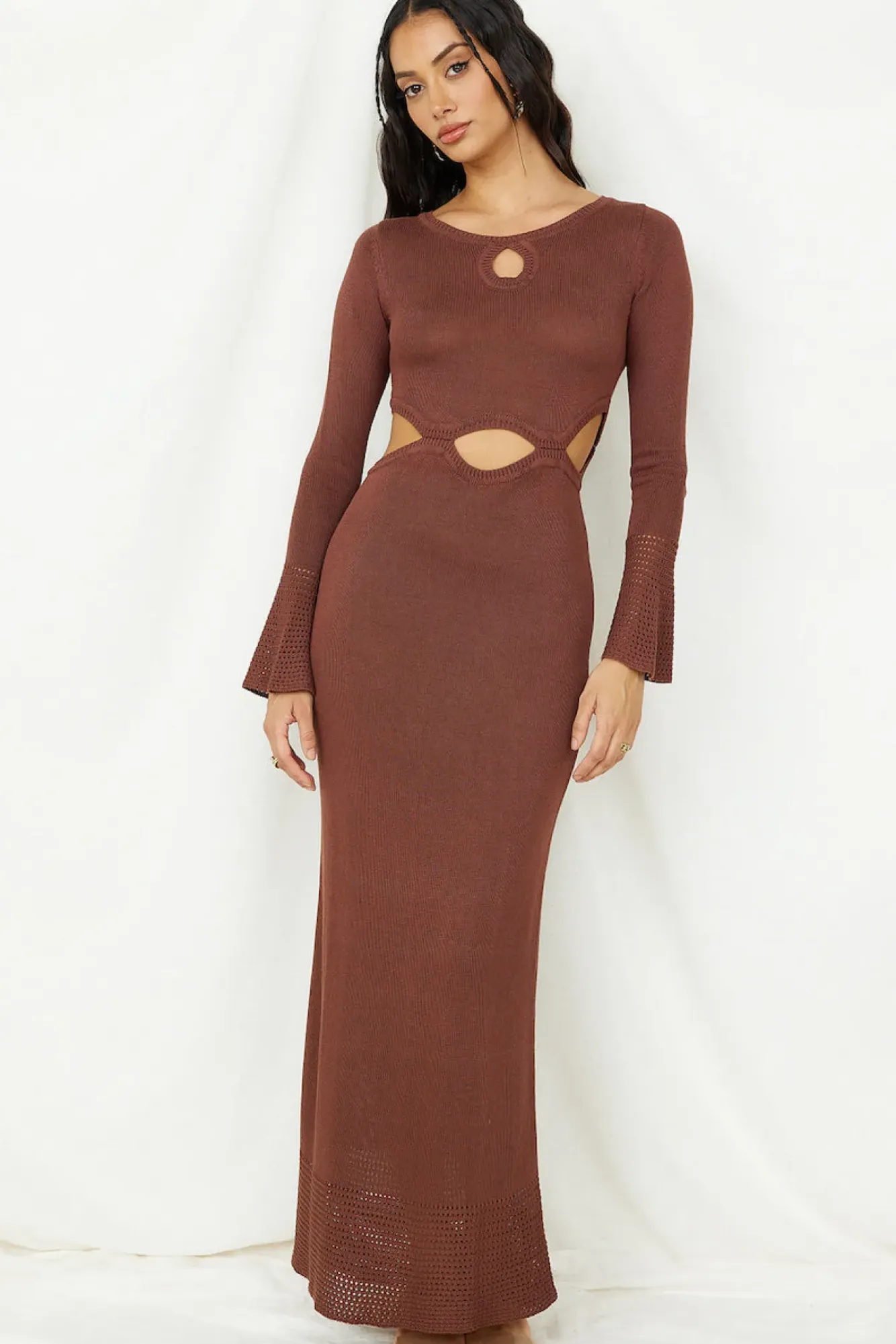Vacation Dresses|Spring Break Dresses>Hello Molly The One That Got Away Maxi Dress Brown