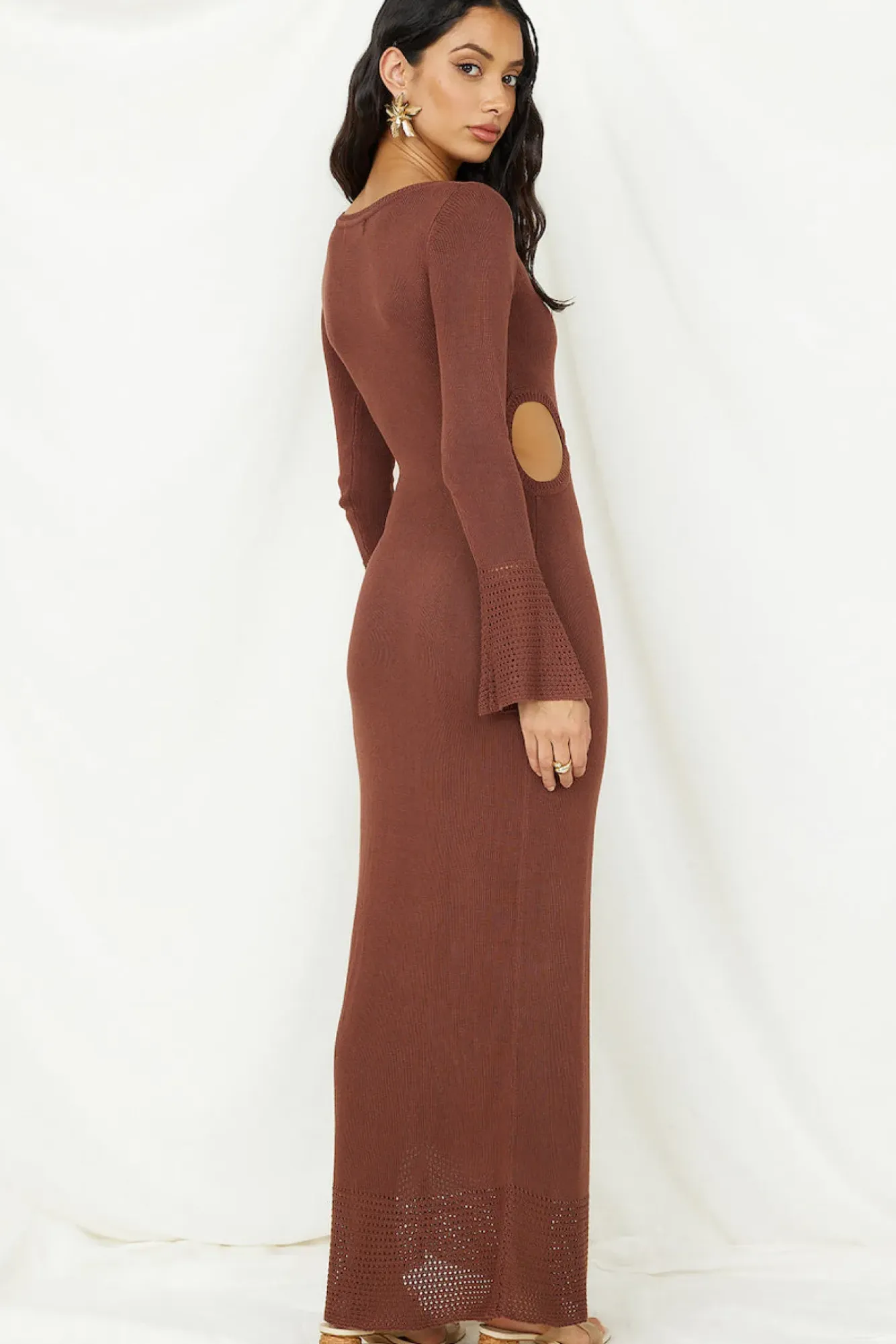 Vacation Dresses|Spring Break Dresses>Hello Molly The One That Got Away Maxi Dress Brown