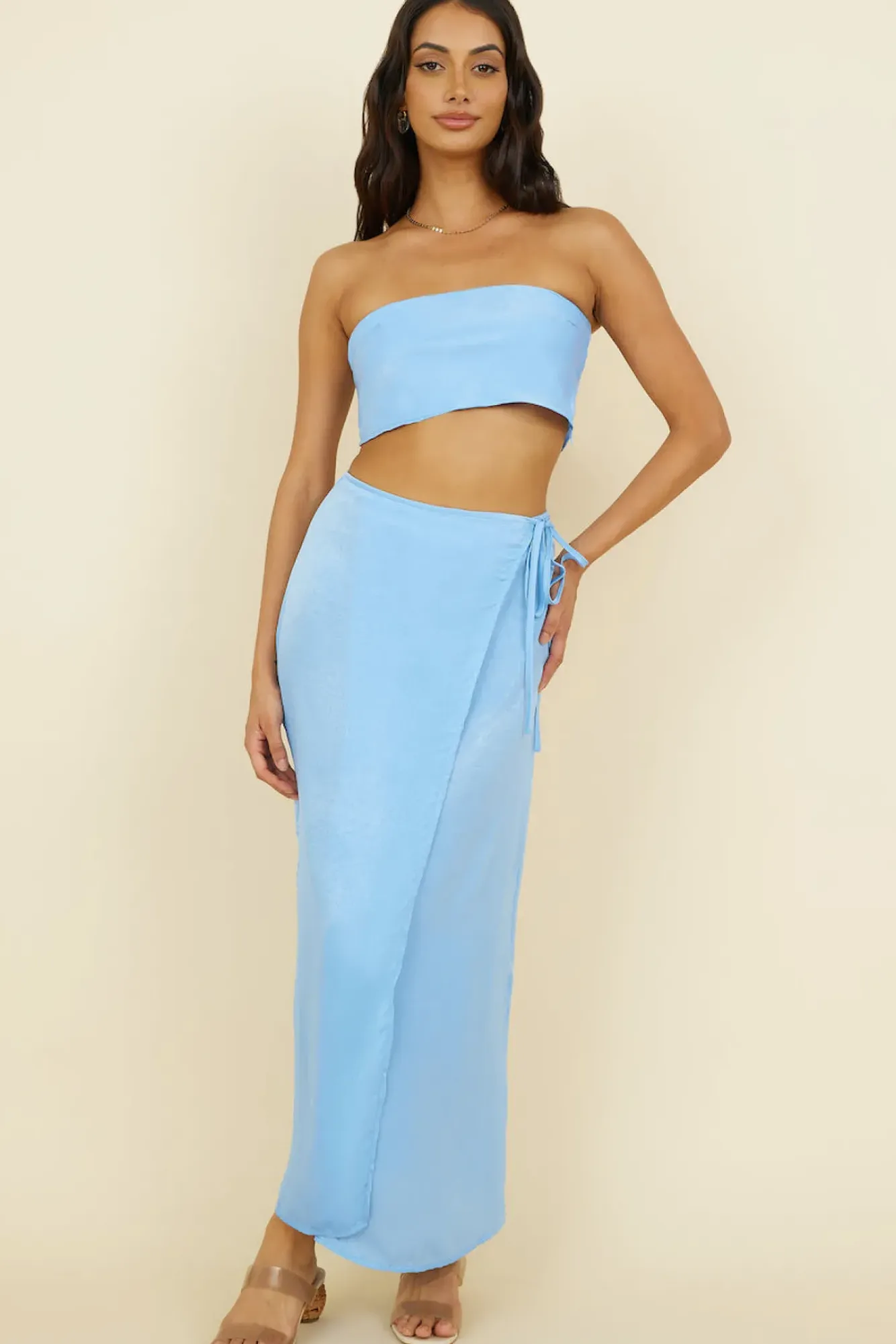 Skirts|Skirt And Top Sets>Hello Molly The Right Place Maxi Skirt Blue