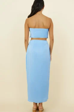 Skirts|Skirt And Top Sets>Hello Molly The Right Place Maxi Skirt Blue