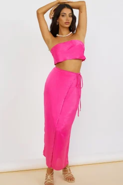 Skirts|Skirt And Top Sets>Hello Molly The Right Place Maxi Skirt Pink