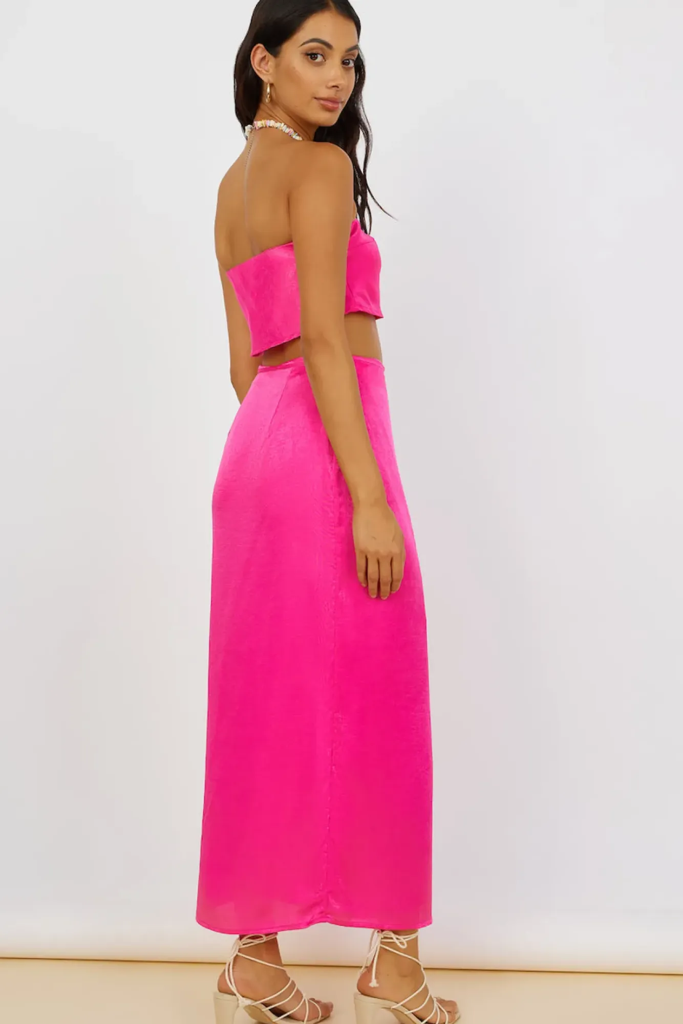 Skirts|Skirt And Top Sets>Hello Molly The Right Place Maxi Skirt Pink