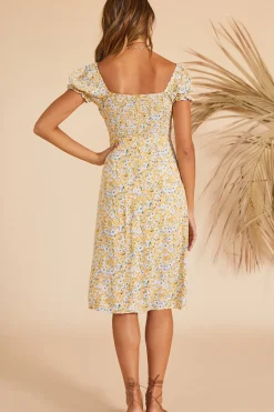 Spring Break Dresses|Summer Dresses>Hello Molly Thinking Of The Past Midi Dress Yellow