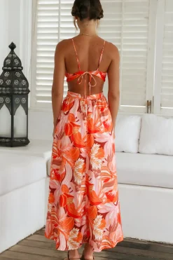 Vacation Dresses|Spring Break Dresses>Hello Molly Through The Gardens Maxi Dress Red