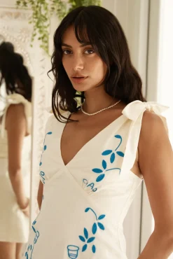 Spring Break Dresses|Casual Dresses>Hello Molly Through The Grapevine Mini Dress Blue