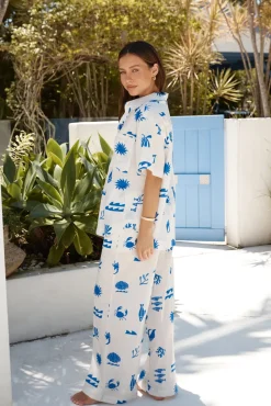 Two-Piece Pants Set>Hello Molly Through The Seasons Set Blue