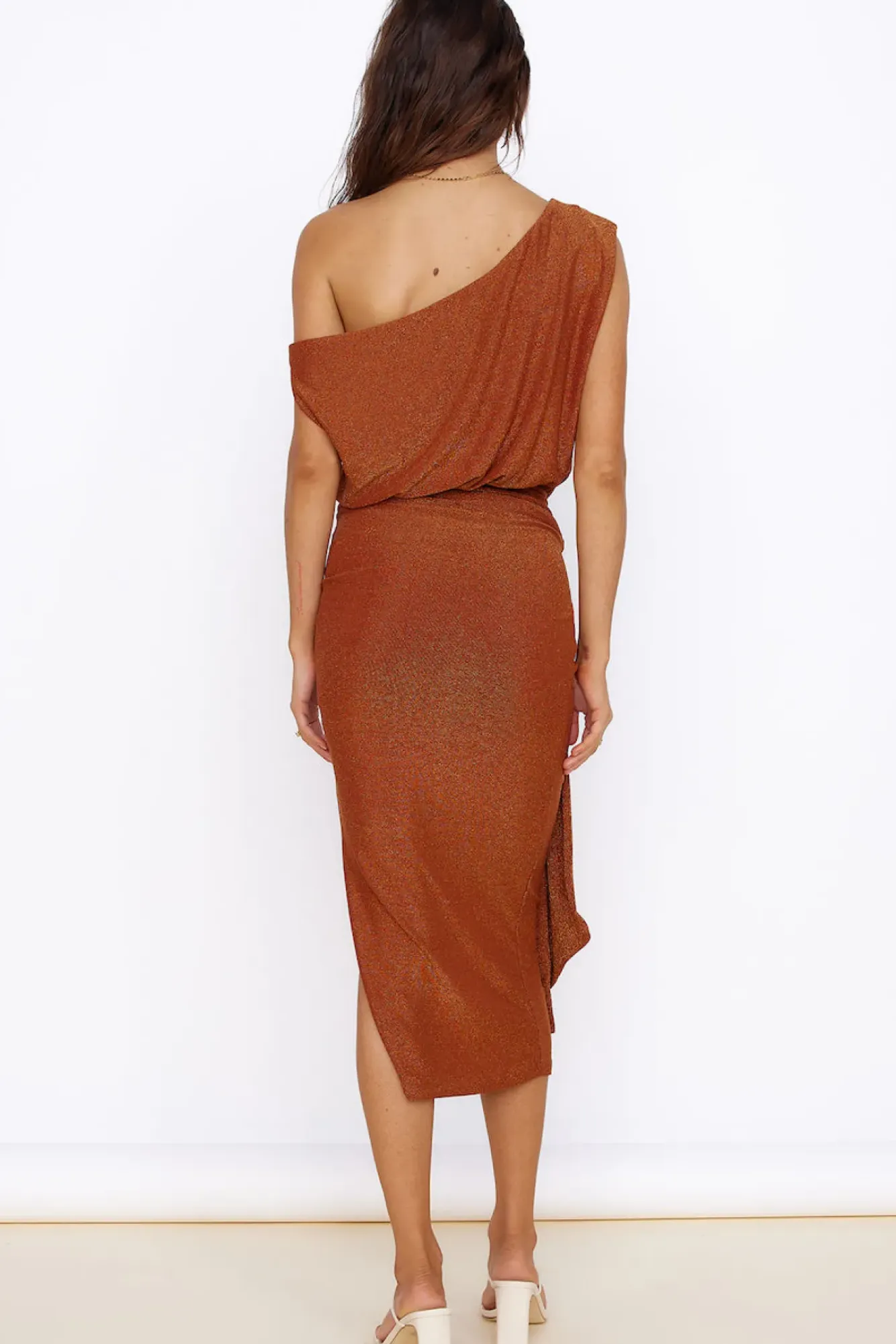Cocktail Dresses|Summer Dresses>Hello Molly Thunderstorm Midi Dress Brown