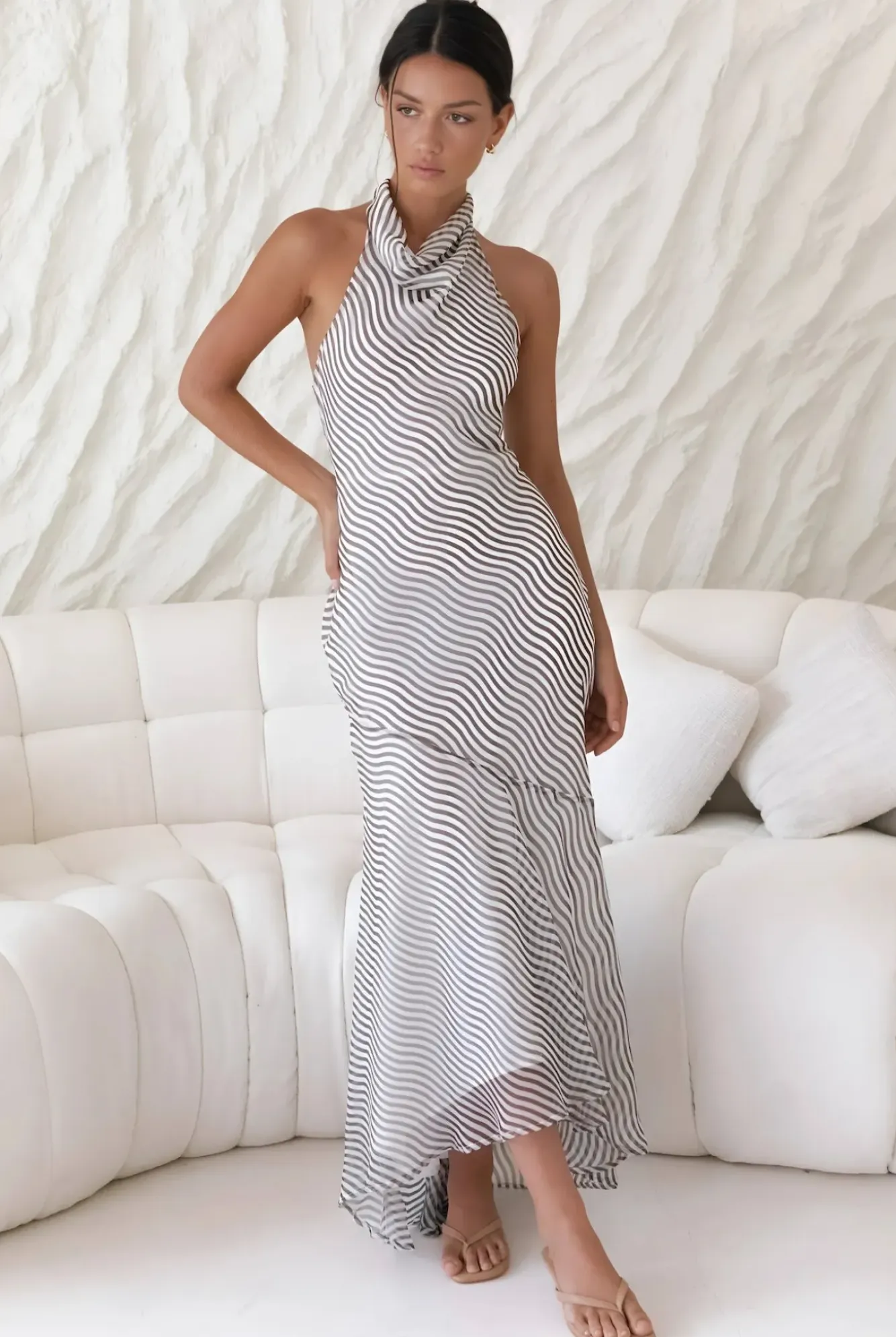 Wedding Guest Dresses|Formal Dresses>Hello Molly Tidal Wave Maxi Dress Brown