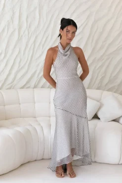 Wedding Guest Dresses|Formal Dresses>Hello Molly Tidal Wave Maxi Dress Brown