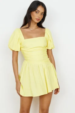 Casual Dresses|Linen Dresses>Hello Molly Time Again Dress Yellow
