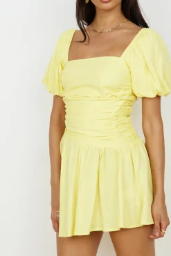 Casual Dresses|Linen Dresses>Hello Molly Time Again Dress Yellow