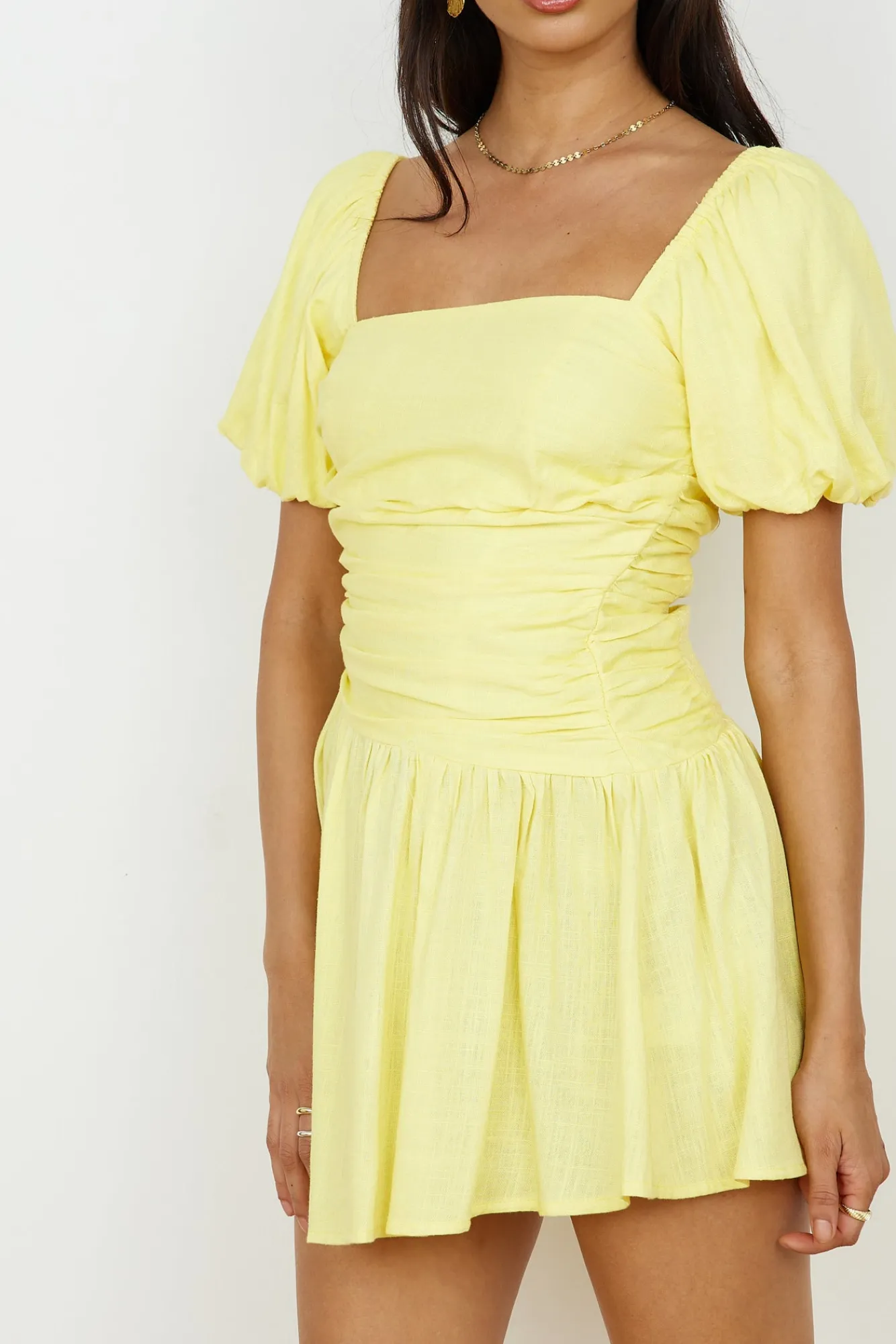 Casual Dresses|Linen Dresses>Hello Molly Time Again Dress Yellow