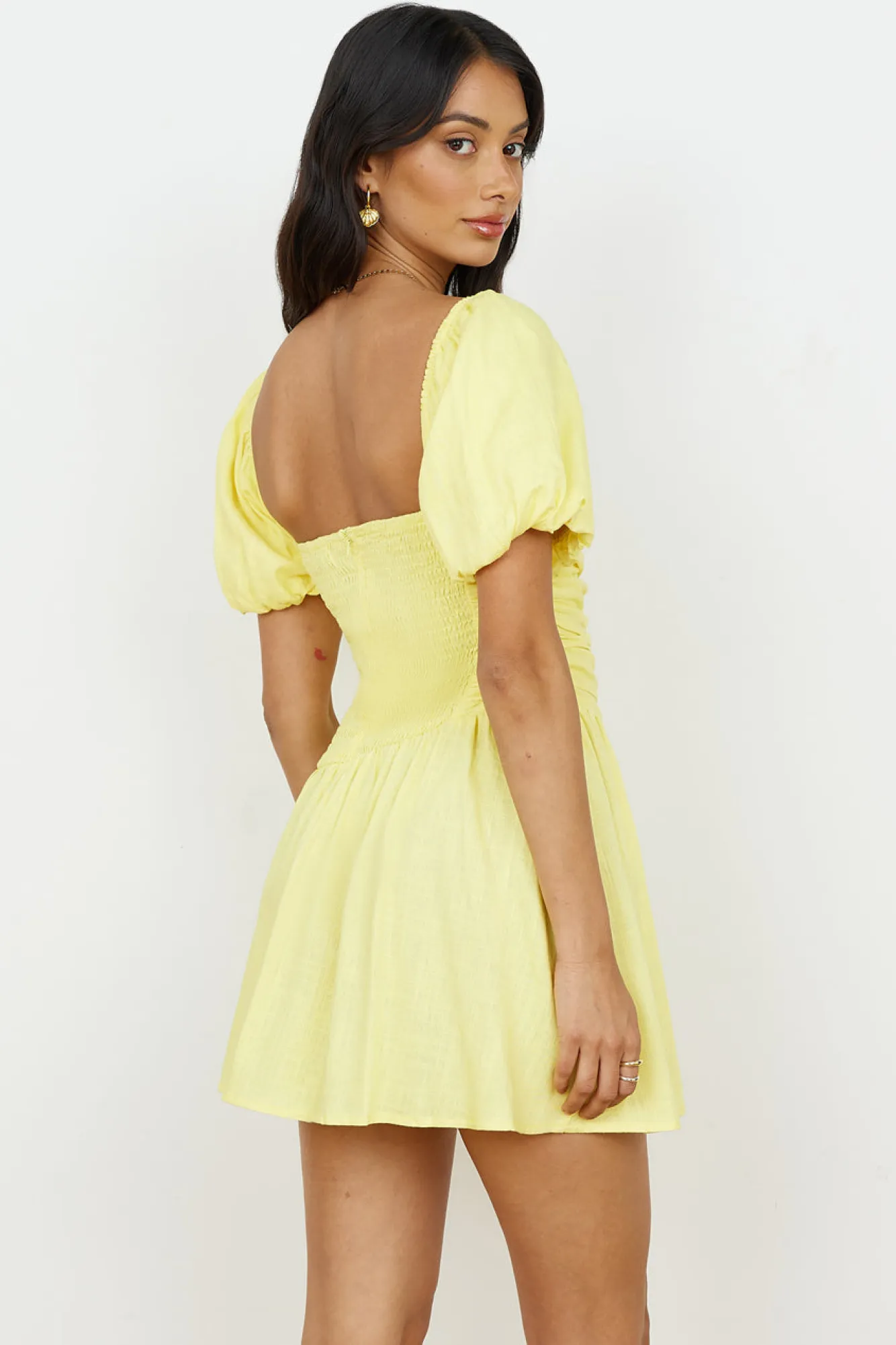 Casual Dresses|Linen Dresses>Hello Molly Time Again Dress Yellow