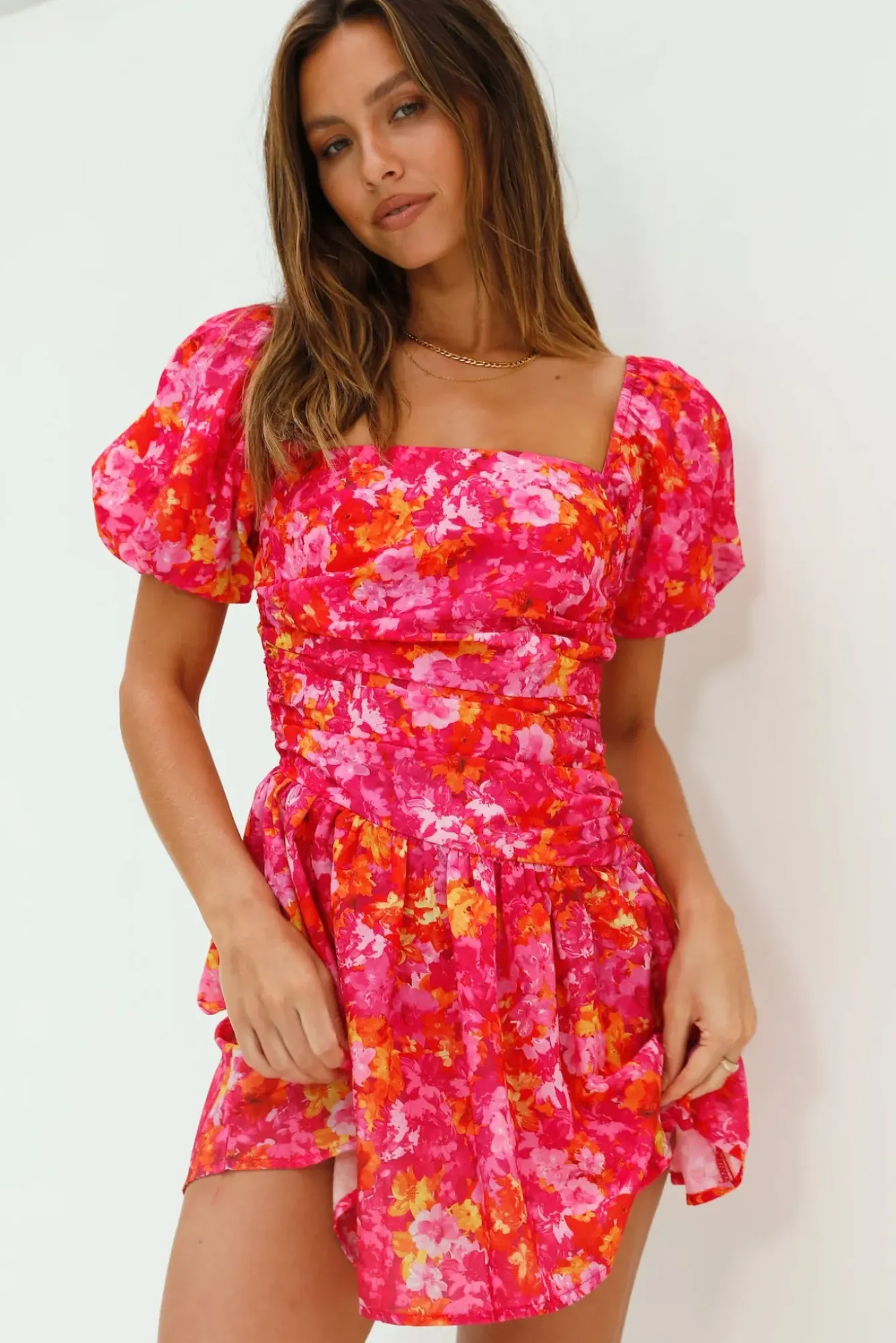 Date Night Dresses|Casual Dresses>Hello Molly Time Again Mini Dress Pink