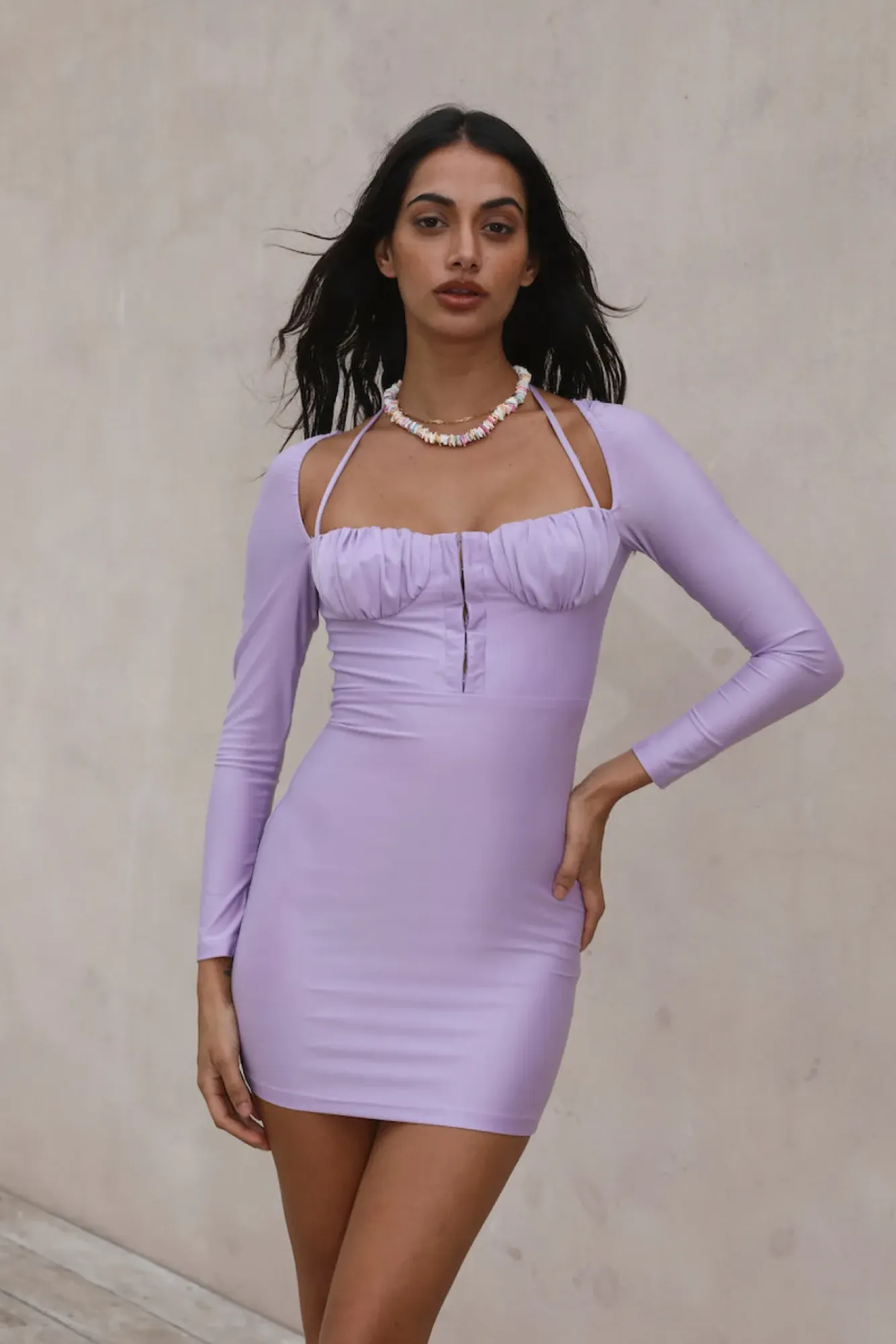 Spring Break Dresses|Date Night Dresses>Hello Molly Time Flies Dress Purple