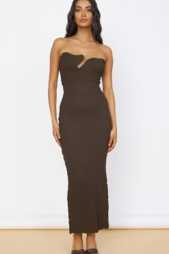 Bridesmaid Dresses|Date Night Dresses>Hello Molly Timeless Treasures Maxi Dress Brown