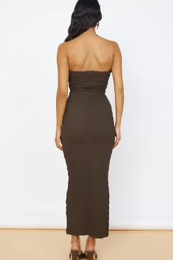 Bridesmaid Dresses|Date Night Dresses>Hello Molly Timeless Treasures Maxi Dress Brown