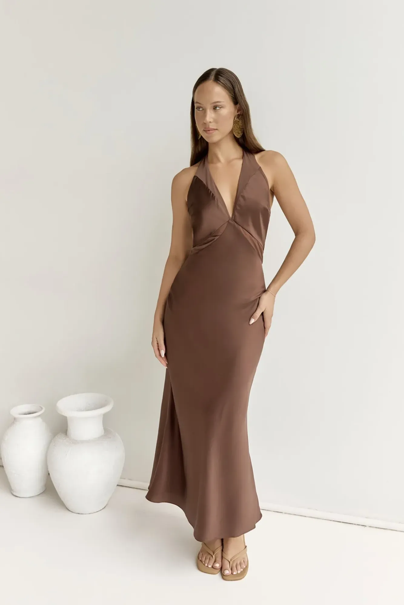 Wedding Guest Dresses|Formal Dresses>Hello Molly To The Dreamers Maxi Dress Brown