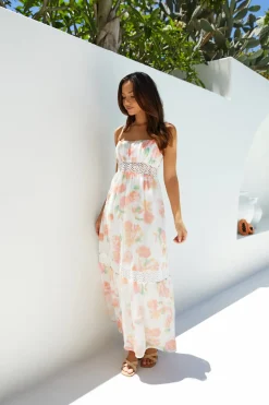 Wedding Guest Dresses|Cocktail Dresses>Fortunate One Tramonto Maxi Dress Print