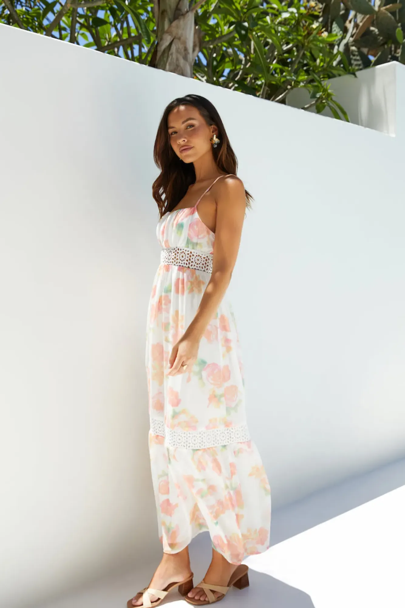 Wedding Guest Dresses|Cocktail Dresses>Fortunate One Tramonto Maxi Dress Print
