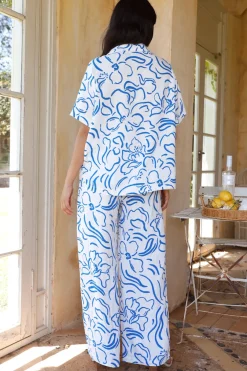 Pants>Hello Molly Tranquility Linen Pants Blue